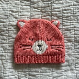 Carter's Coral Knit Cat Beanie for Kids